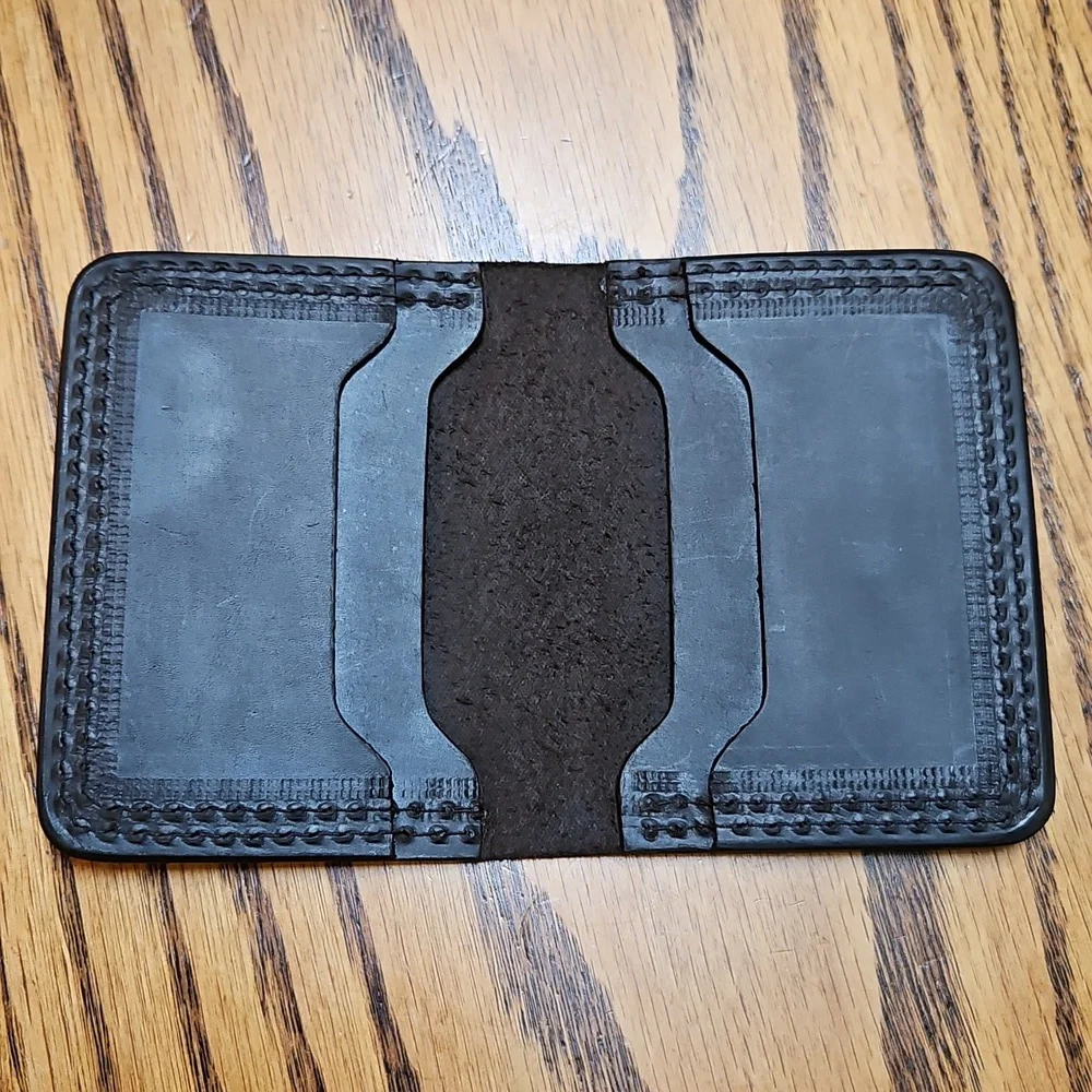 Redback Leather Card Holder | Wallet Mens Dark Brown Holds 6 Cards